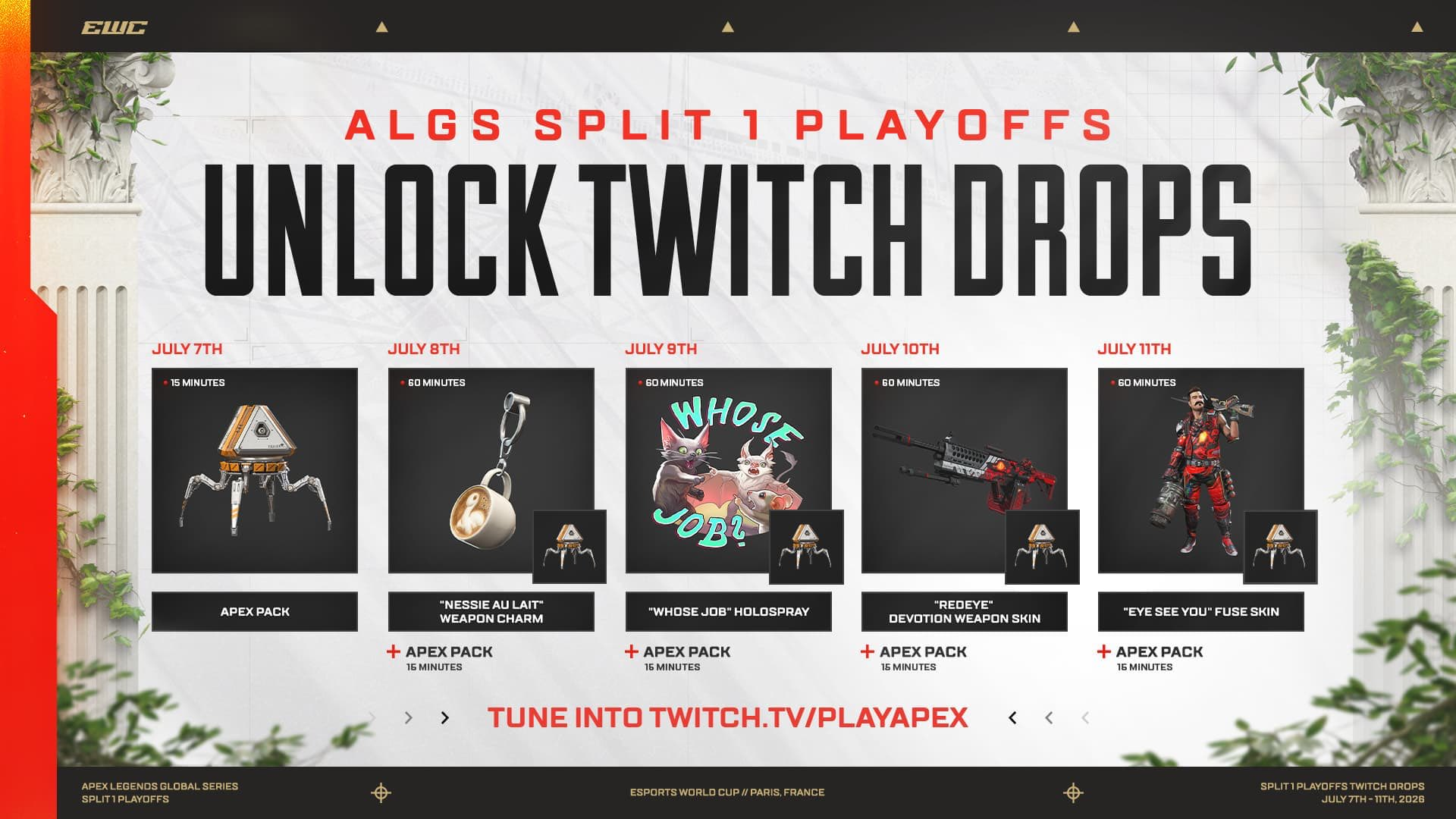 ALGS Split 1 Playoffs Twitch Drops Schedule Revealed