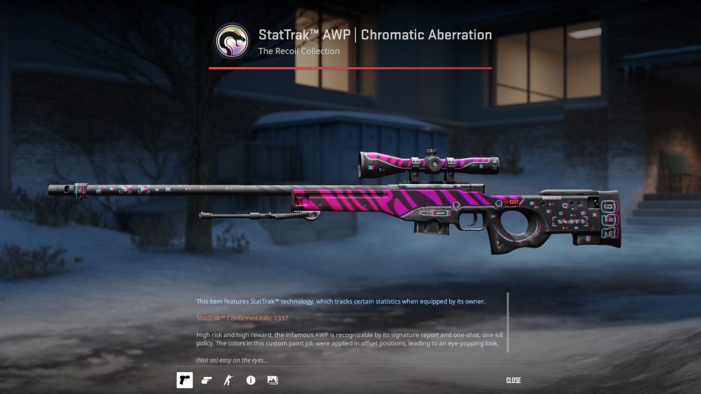 The cheapest Covert skins in CS2 that actually look great in-game - Pley.gg AWP Chromatic Aberration with StatTrak