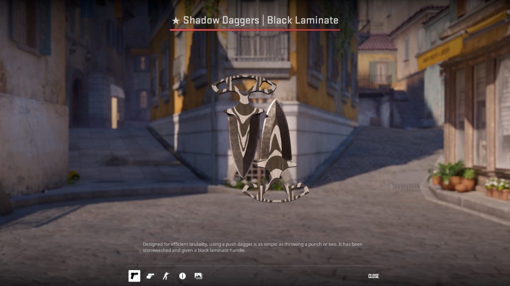 The cheapest Covert skins in CS2 that actually look great in-game - Pley.gg Shadow Daggers Black Laminate