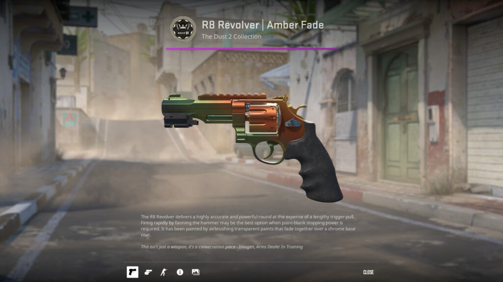 R8 Revolver Amber Fade