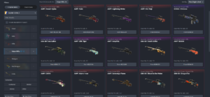 CS2 Steam market depiction of Sniper Rifles available for purchase
