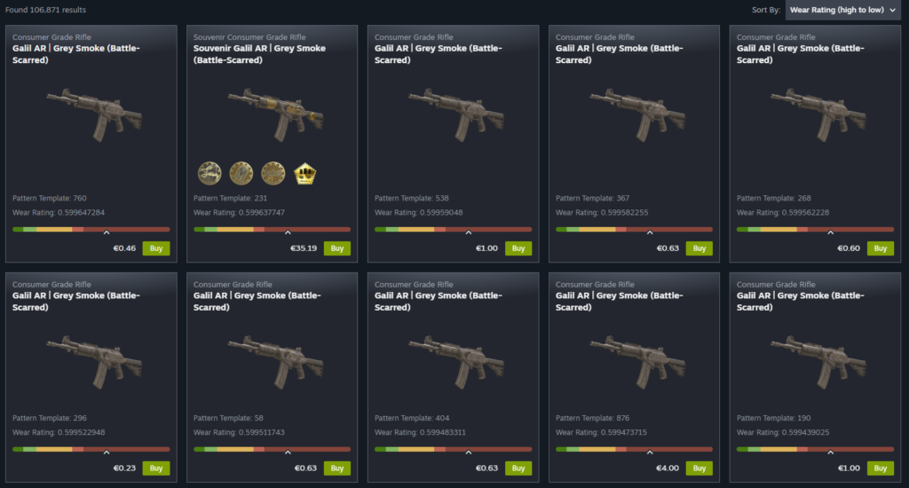 CS2 Steam market vs external sites: Where to buy skins - Pley.gg Galil AR Grey Smoke on Steam Marketplace