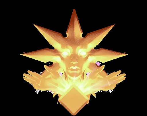 Ascendant rank badge, a golden Sun