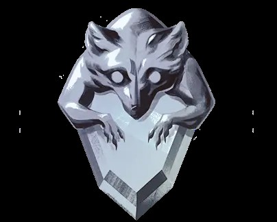 Mystic badge, a silver Racoon - one of the Deadlock ranks
