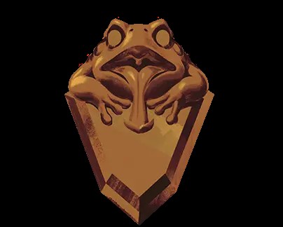 Sentinel badge, a Bronze frog