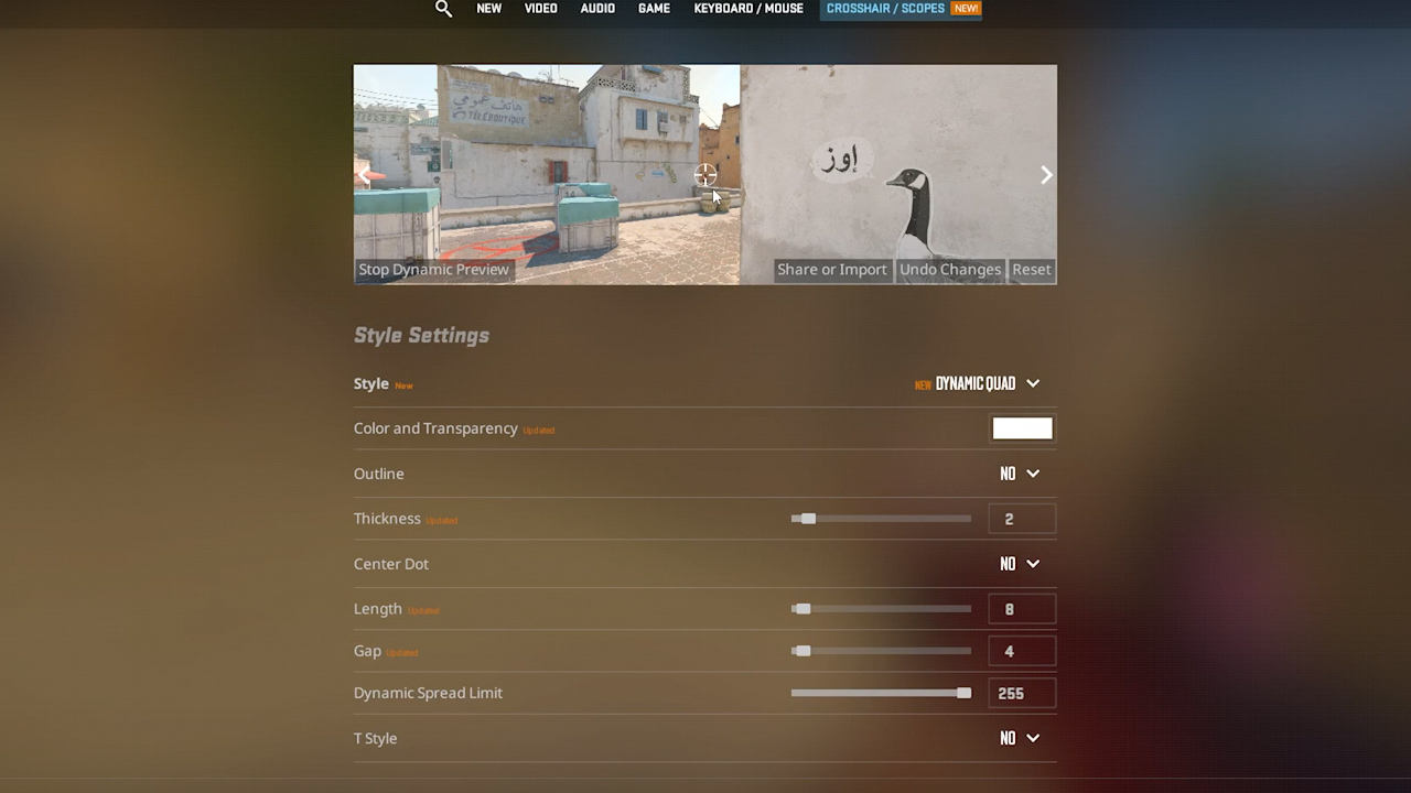CS2 crosshair