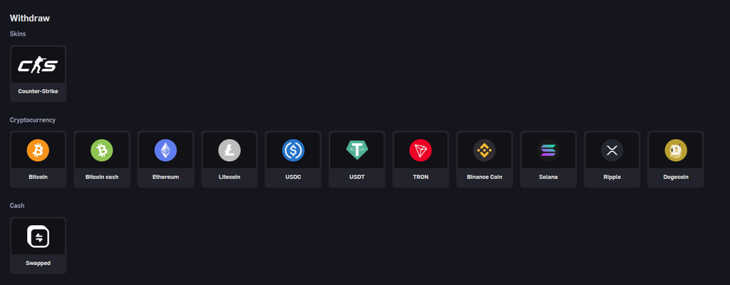 CSGOEmpire withdrawal options