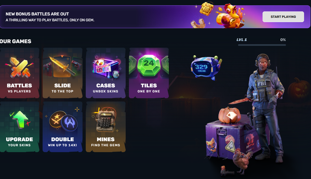 CSGOgem Review - Pley.gg CSGOgem games