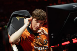 Boaster of Fnatic on stage at VALORANT Champions Paris 2025