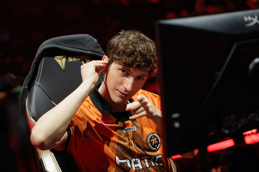 Boaster of Fnatic on stage at VALORANT Champions Paris 2025
