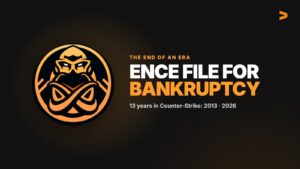 ENCE logo with the headline ENCE file for bankruptcy