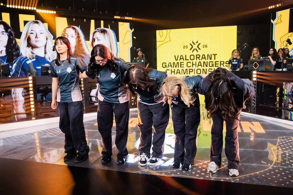 Akita, eva, Vania, mimi and amy of G2 Gozen at the 2026 VALORANT Game Changers Championship in São Paulo
