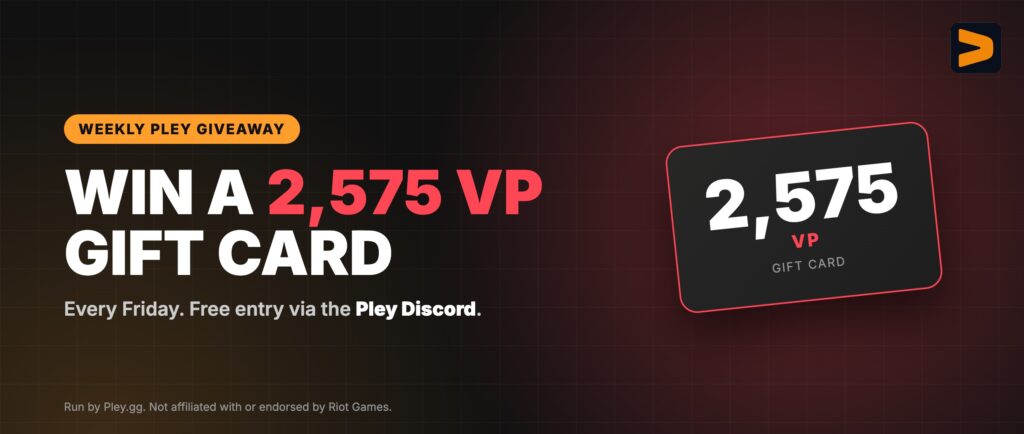 Weekly Pley giveaway: win a 2,575 VP gift card