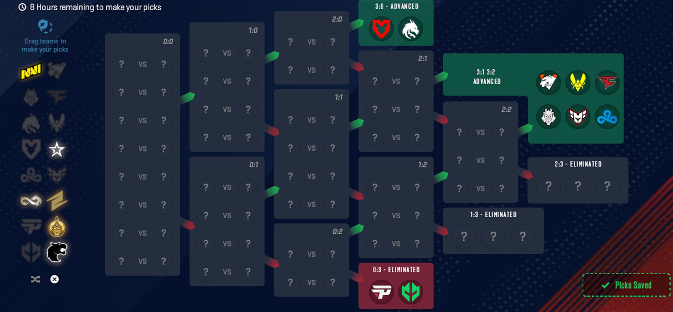 PGL Copenhagen Major Elimination Stage Pick’em - Pley.gg