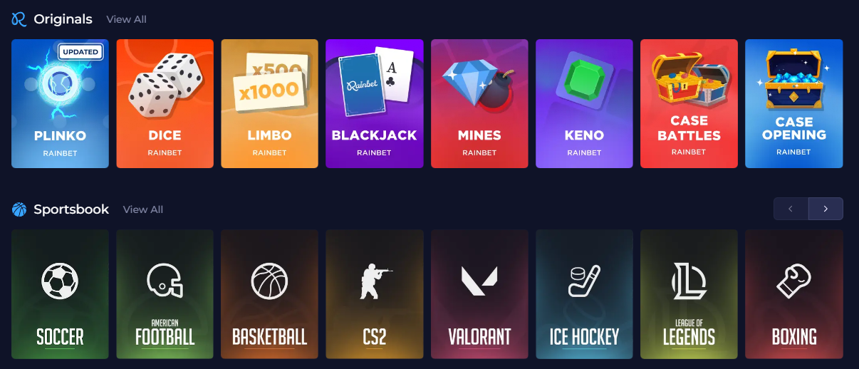 Rainbet bonus