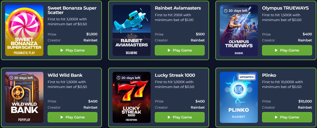 Rainbet bonus