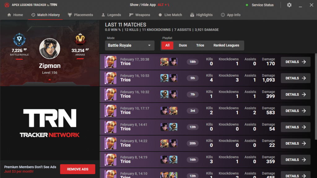 Apex Legends tracker comparison - Pley.gg Apex Legends tracker comparison - Pley.gg