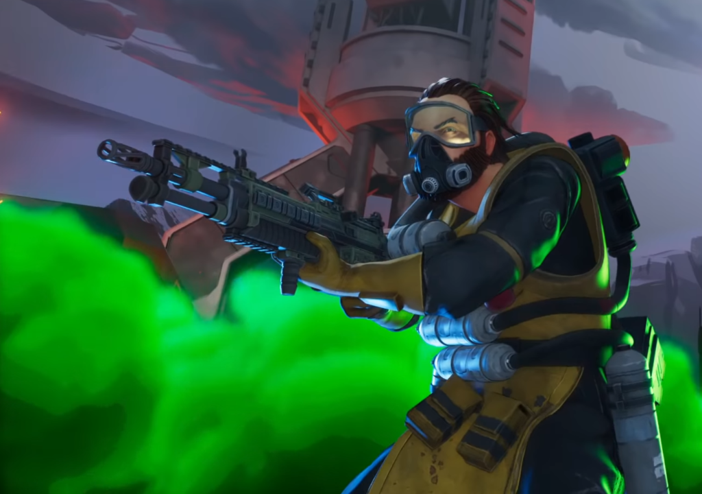 Caustic fighting in his Noxus Traps