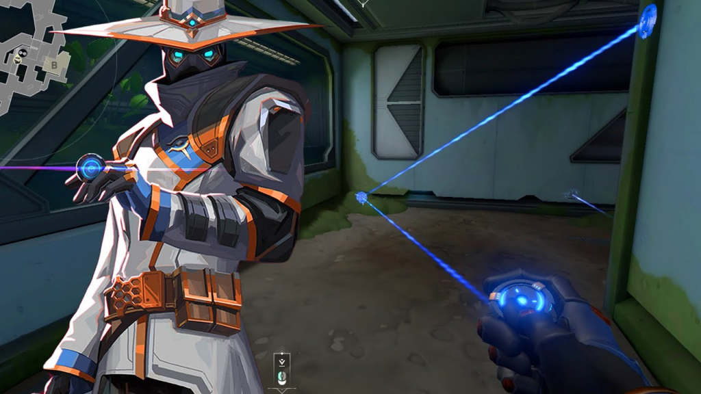An in-game picture of Cypher using Trapwire